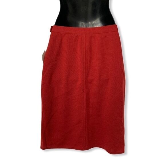 sonia Rykiel Red Wool Skirt - Picture 2 of 7